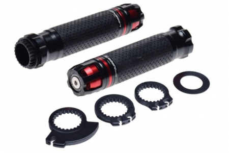 Suspensie Cadru - Set mansoane moto, aluminiu si cauciuc, culoare rosu/negru