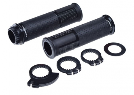 Mansoane - Set mansoane moto metal/cauciuc, model 654, culoare negru