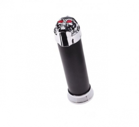 Suspensie Cadru - Set mansoane moto, model craniu 7/8", 22mm, culoare negru/argintiu