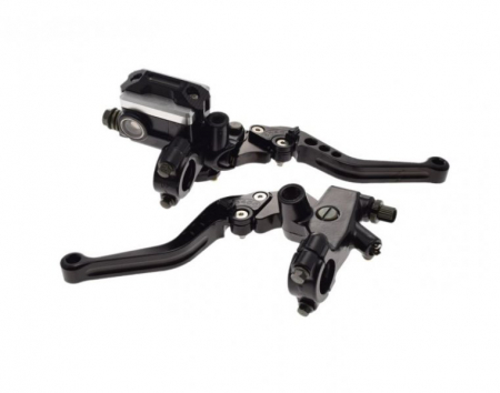 Frana - Set pompa frana si maneta ambreaj, culoare negru