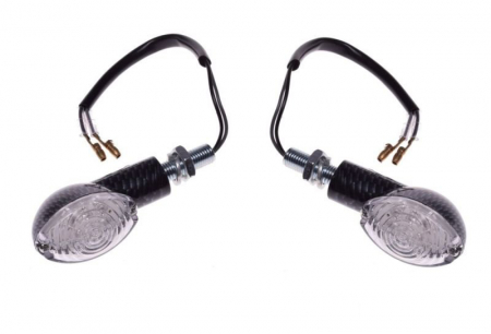 Electrica & Lumini - Set semnalizari LED, forma ovala, lumina alba, carbon