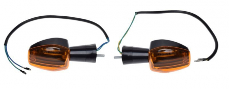 Electrica & Lumini - Set semnalizari moto sticla fumurie, bec 12v 10w