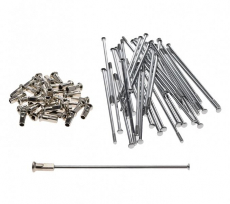 Spite - Set spite si nipluri roata spate, pentru roata 16", 121x3.2 mm, niplu 18mm