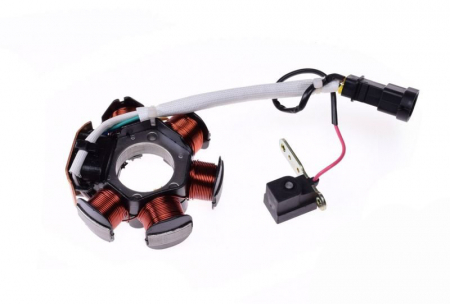 Statoare - Stator 6 bobine, 6 fire, Piaggio Gilera 50cc, 2T