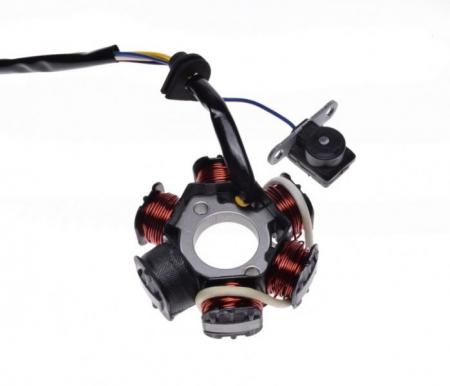 Statoare - Stator aprindere 6 bobine Peugeot Buxy Speedight Jet Vivacity, echivalent oem: 729957/724163