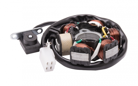 Aprindere - Stator aprindere, universala pentru motoare 4T 50cc, 6 bobine, 5 fire