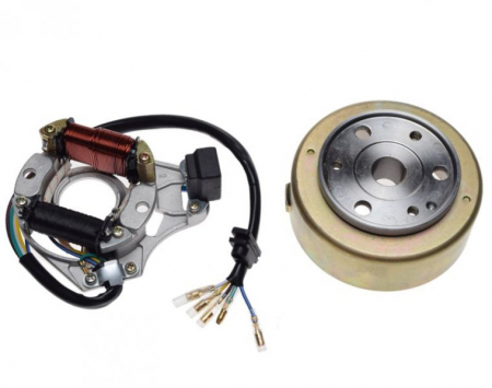 Aprindere - Stator cu bobine, rotor si roata libera, motorizare cross, atv 110/125cc, 4T
