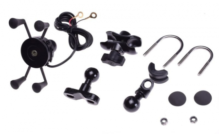 Transport & Depozitare - Suport telefon + priza USB + suport oglinda, universal