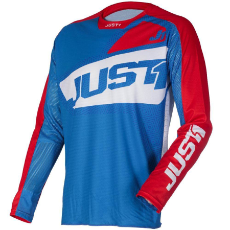 ECHIPAMENTE - Tricou atv/cross Just1 J-Force Vertigo, culoare albastru/alb/rosu, marime XL
