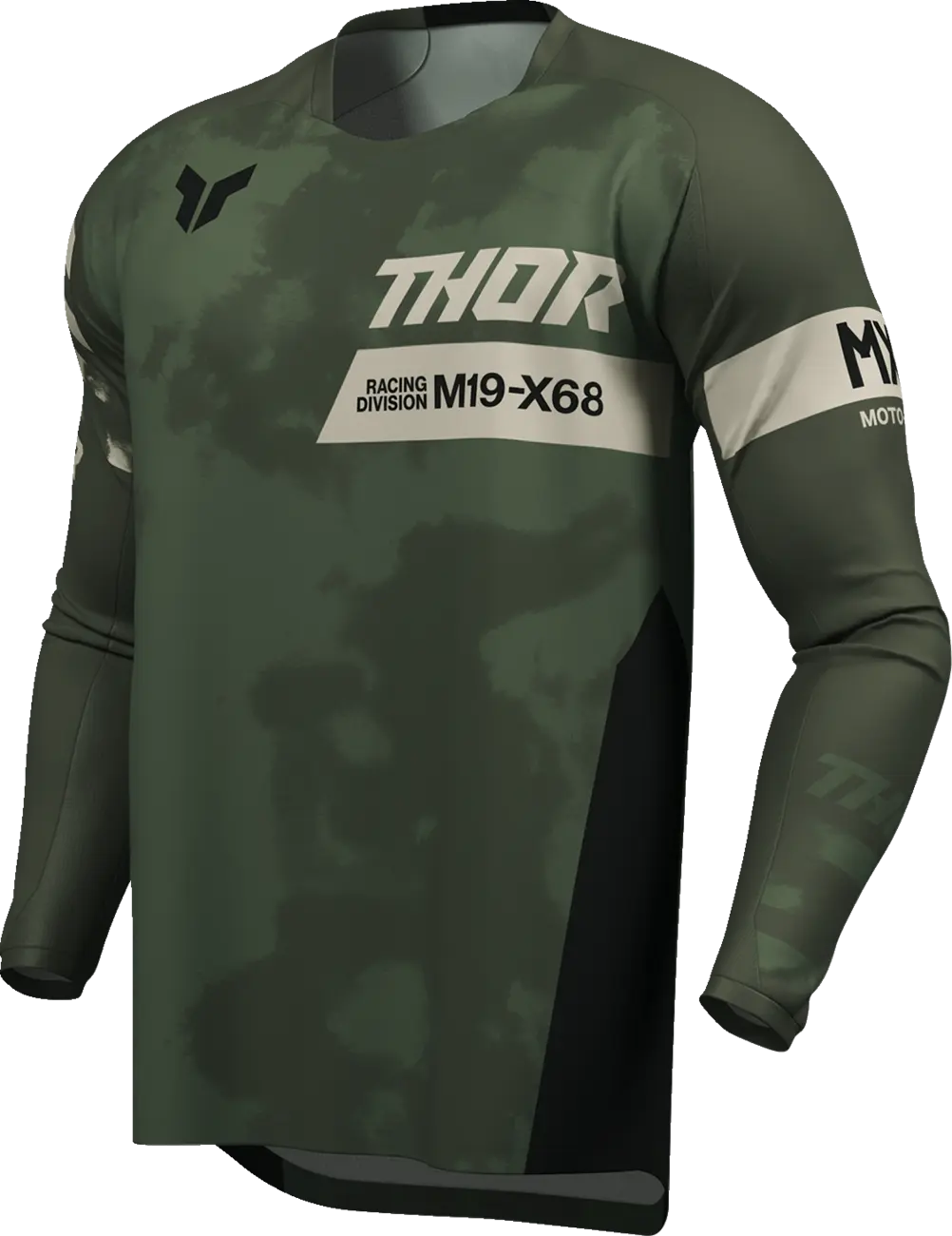 Tricouri - Tricou atv/cross Thor Launchmode Bleach, culoare verde army, marime S