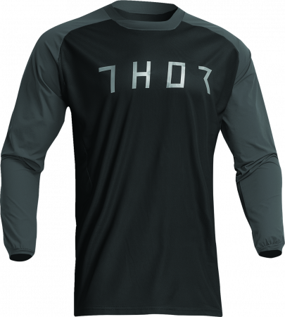 Tricouri - Tricou atv/cross Thor Terrain, culoare negru/gri, marime L