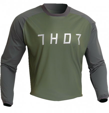 Tricouri - Tricou atv/cross Thor Terrain, culoare verde/gri, marime 2XL
