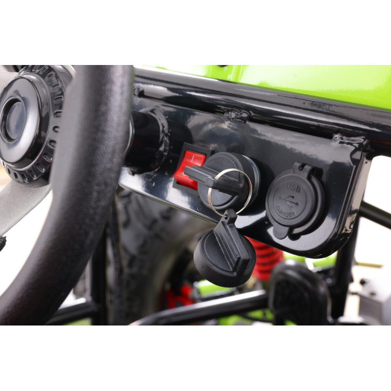 Asix Buggy 125cc, roti 7 inch, 3+1 viteze, culoare lime/negru [13]