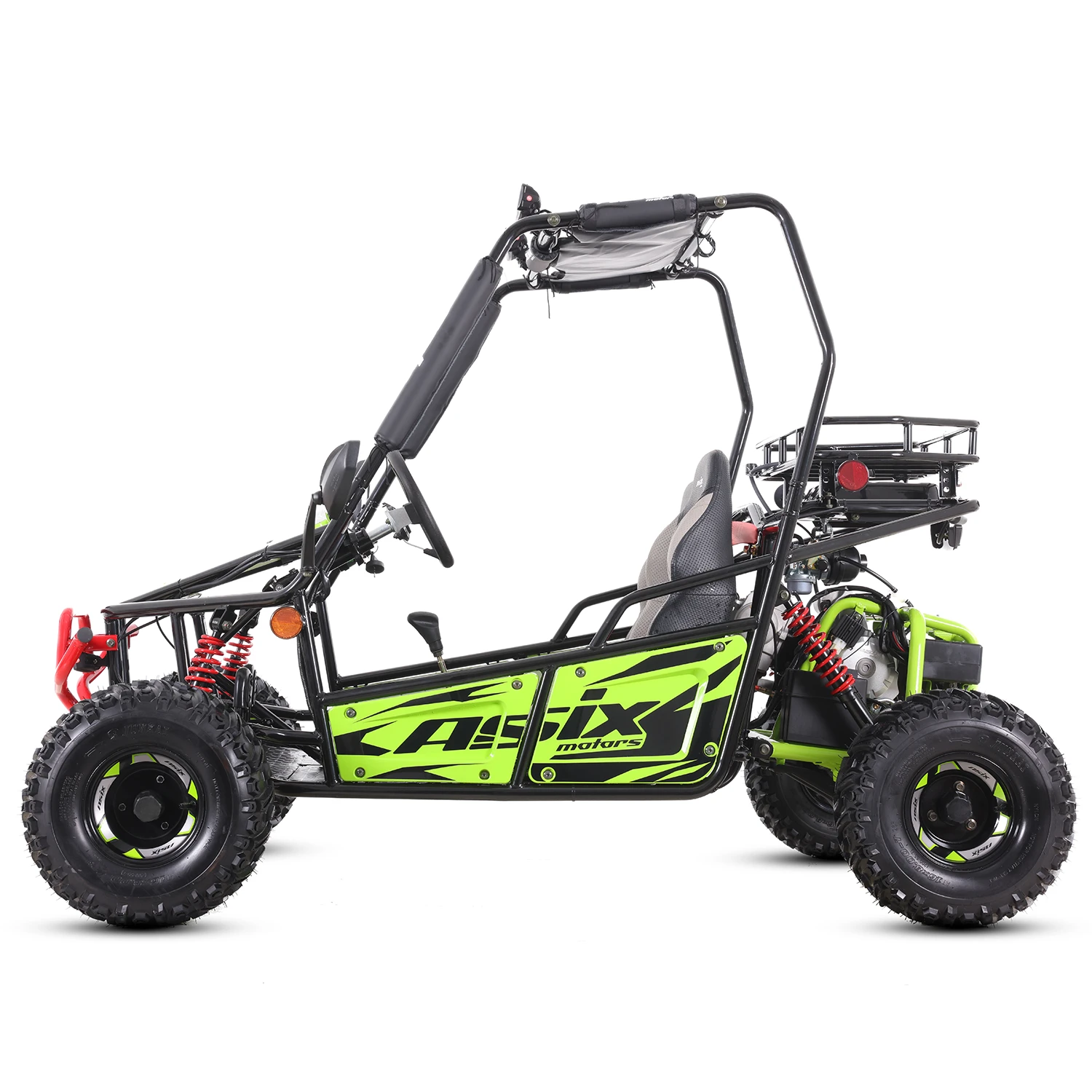 Asix Buggy 125cc, roti 7 inch, 3+1 viteze, culoare lime/negru [5]