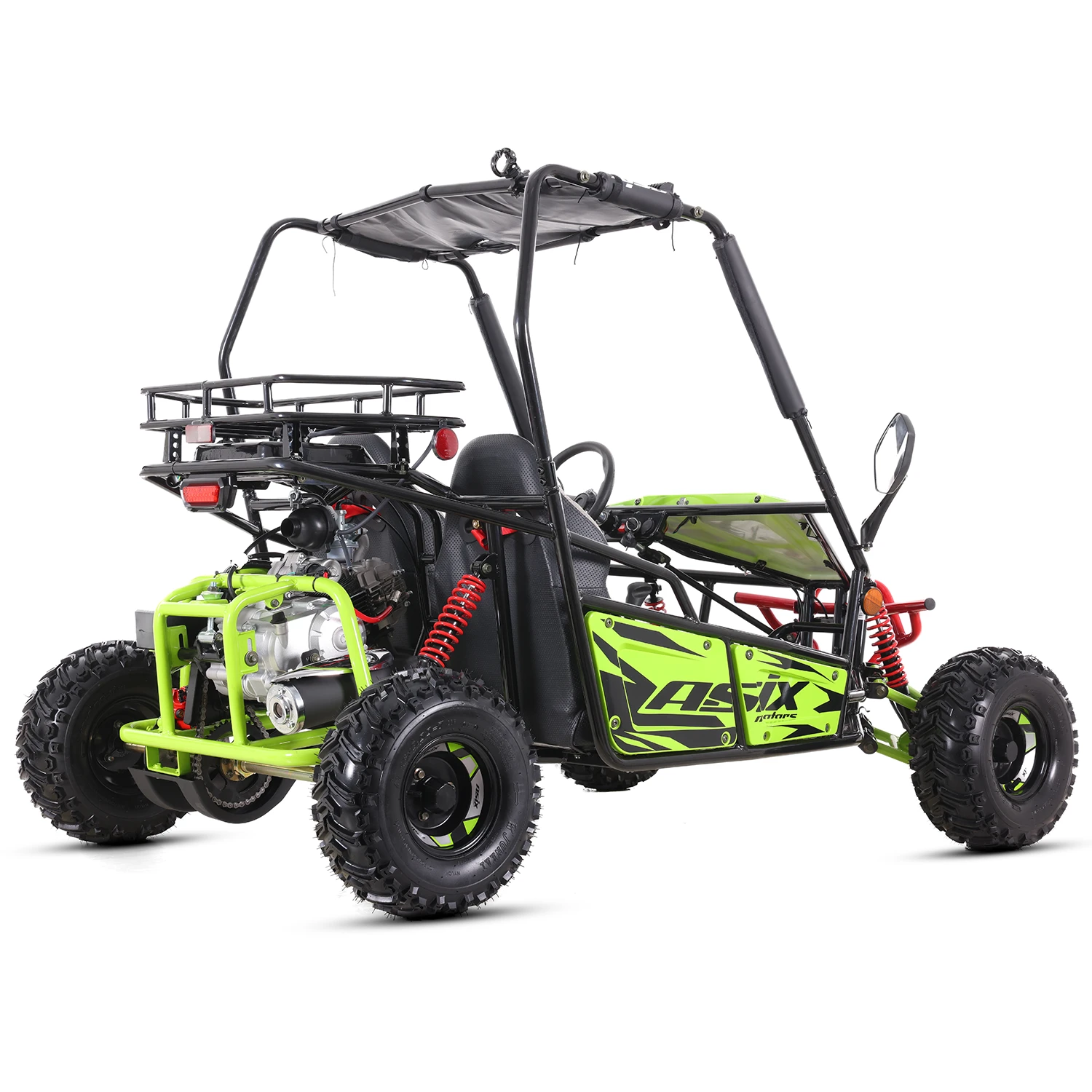 Asix Buggy 125cc, roti 7 inch, 3+1 viteze, culoare lime/negru [2]