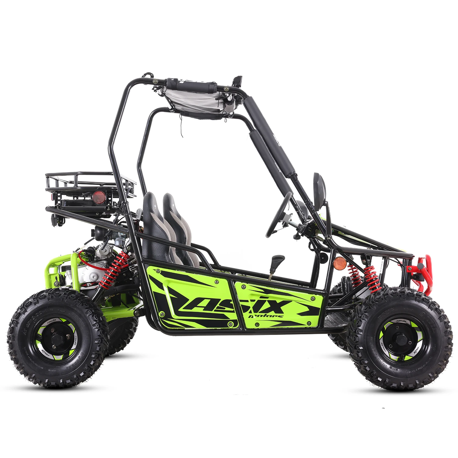 Asix Buggy 125cc, roti 7 inch, 3+1 viteze, culoare lime/negru [1]