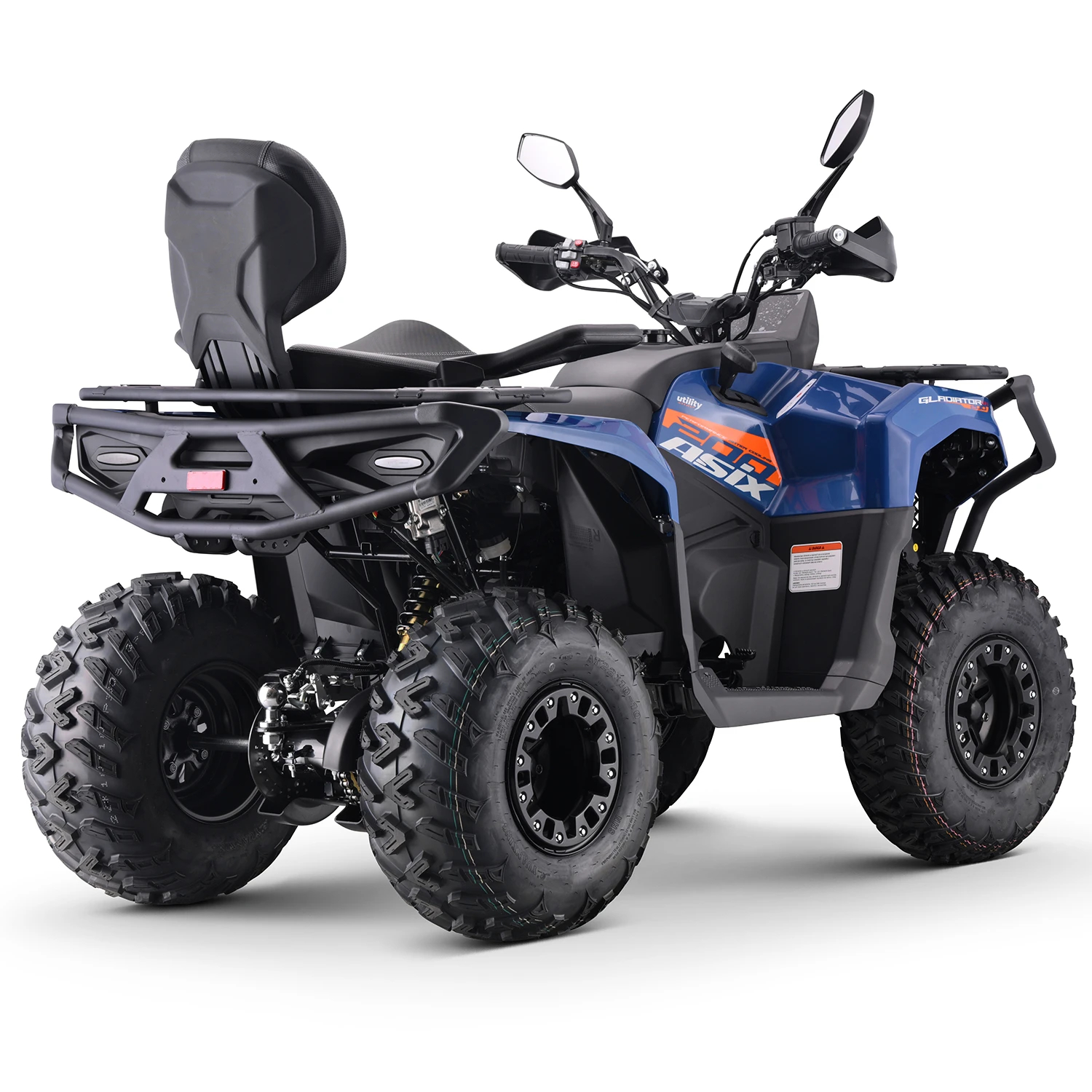 ATV Asix Gladiator T3B 200cc EFI , roti 10inch, 1+1 viteze, albastru-portocaliu [2]