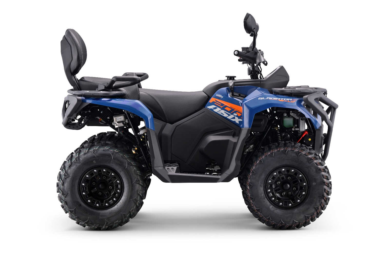 ATV Asix Gladiator RR 200cc, roti 10 inch,1+1 viteze, racire ulei, culoare albastru/portocaliu [1]