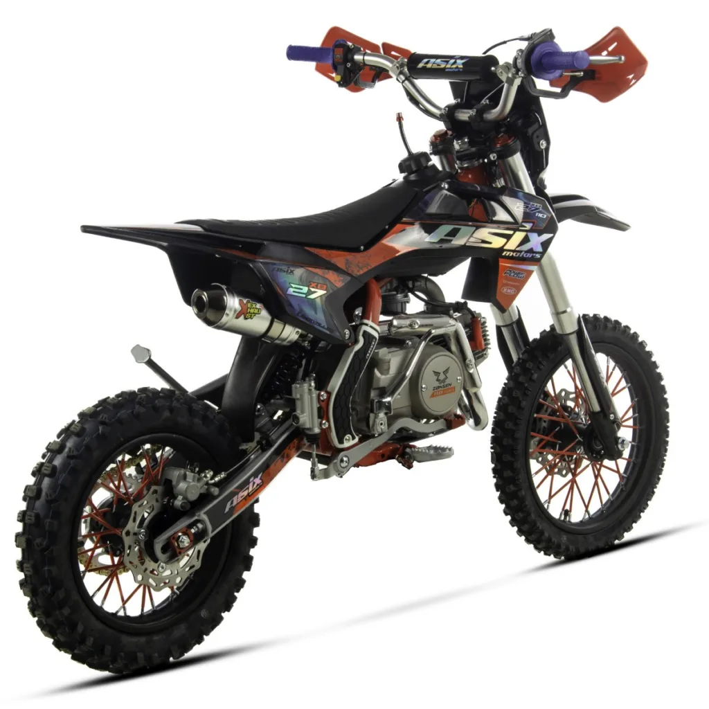 Motocicleta cross copii,Asix XB27 110cc,14/12,far,pornire electromotor,automat,negru-violet [2]