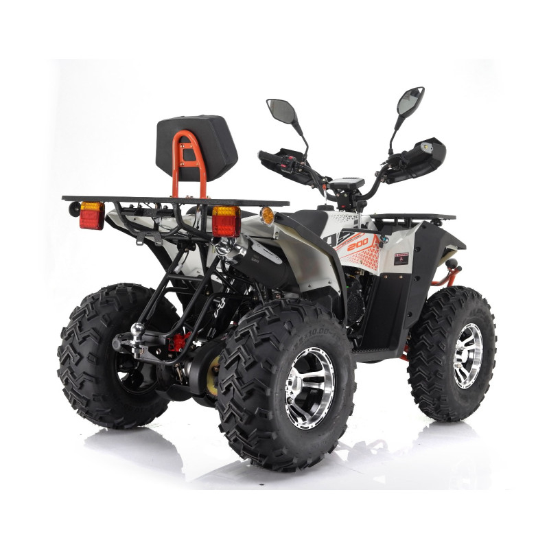 ATV Asix Magnum EEC 200cc, roti 10 inch, 1+1 viteze, inregistrabil T3B, culoare alb/portocaliu [3]