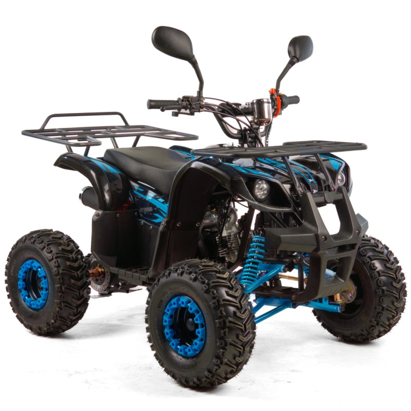 Atv copii XTR 006 Phyton, roti 7 inch, 125cc, 4 timpi, 1+1, pornire electrica, culoare negru/albastru [5]