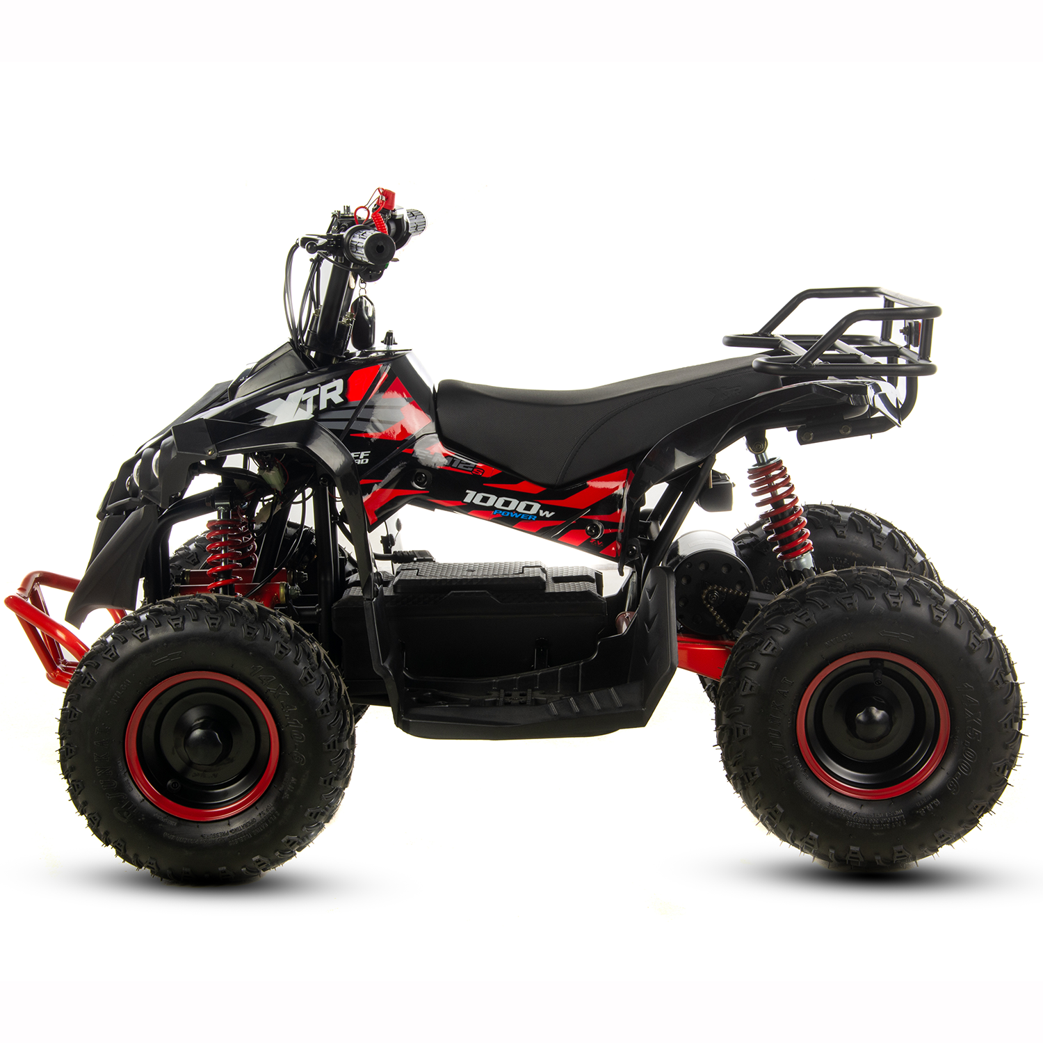 Atv electric copii XTR E-M12-6S 1000W, culoare negru/rosu [2]