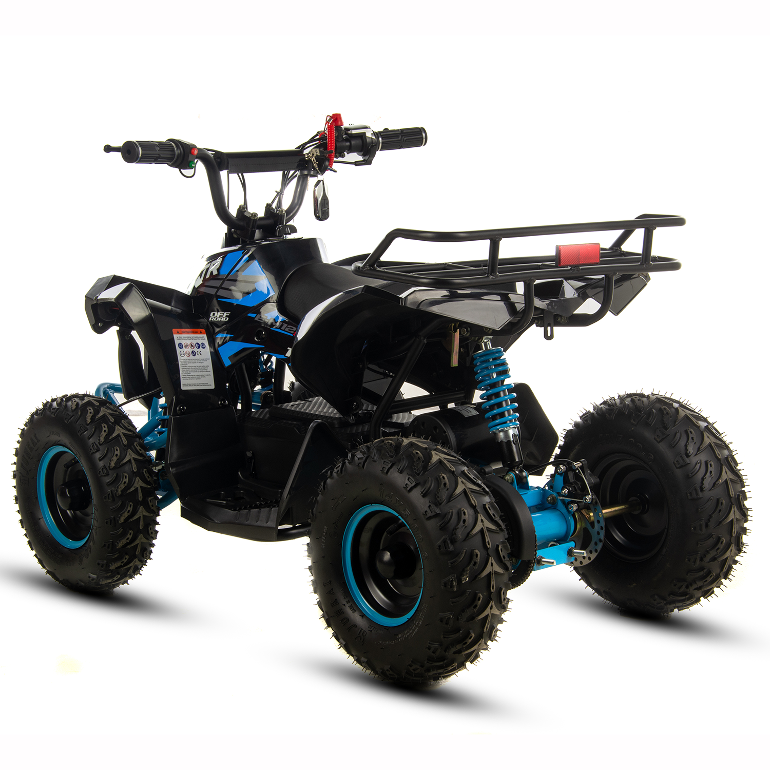 Atv electric copii XTR E-M12-6S 1000W, culoare negru/albastru [4]