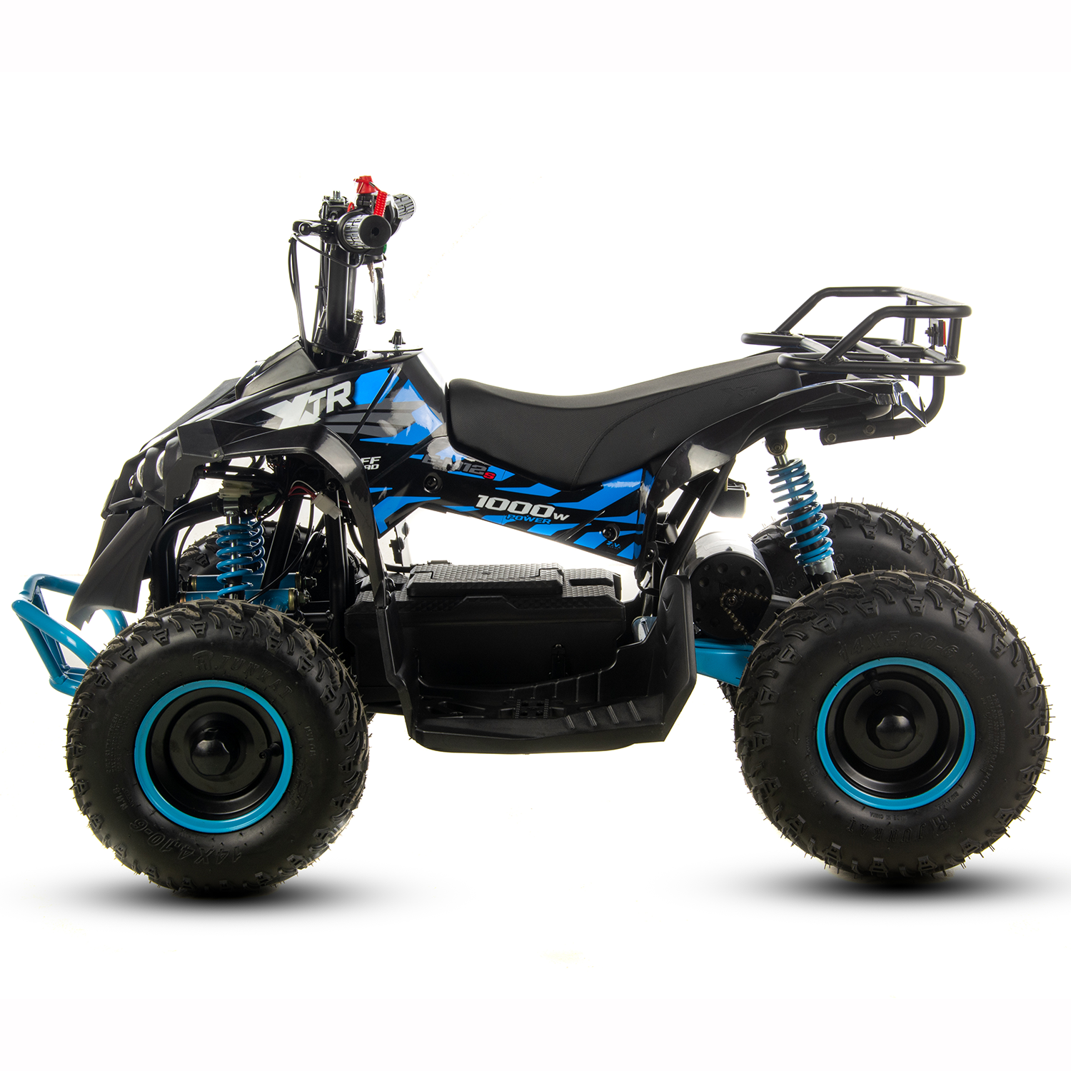 Atv electric copii XTR E-M12-6S 1000W, culoare negru/albastru [3]