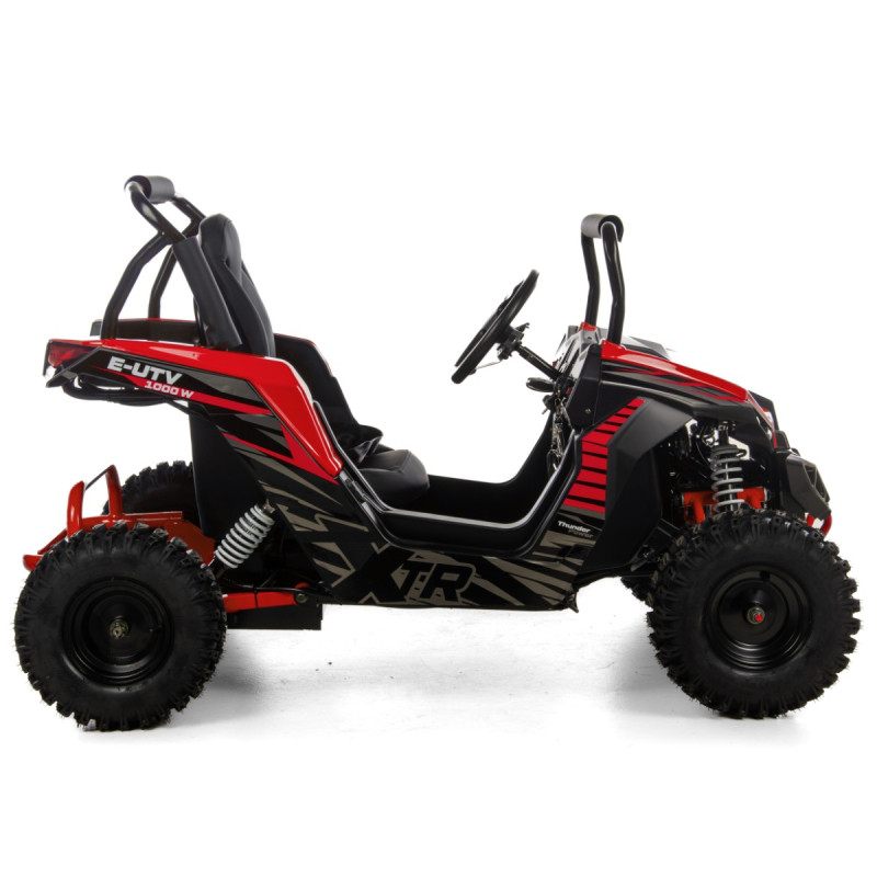 Mini E-UTV XTR, electric 1000W, culoare negru/rosu [4]