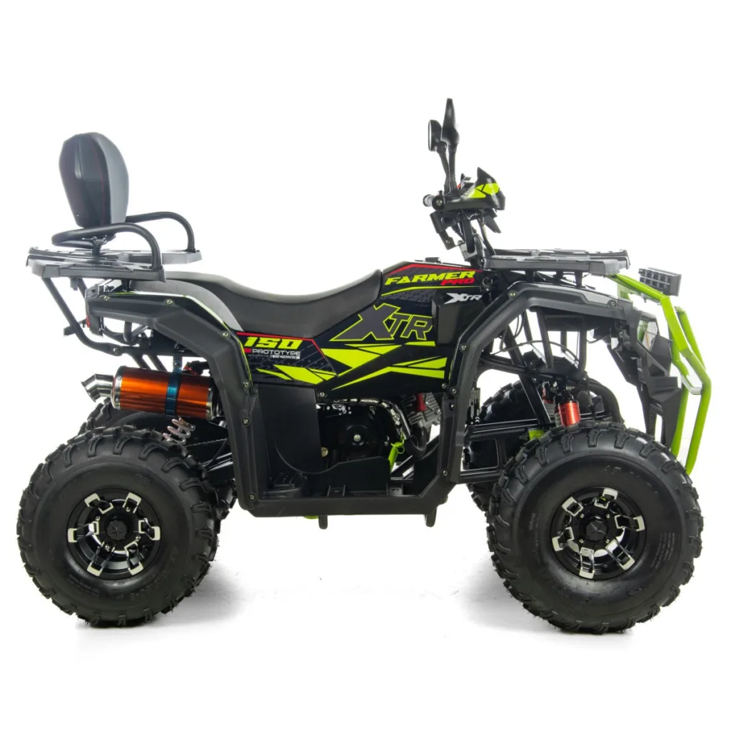 ATV XTR Pro Farmer 019 X1, 150cc, roti 8", 3+1 viteze, jante din aluminiu, negru-lime [1]