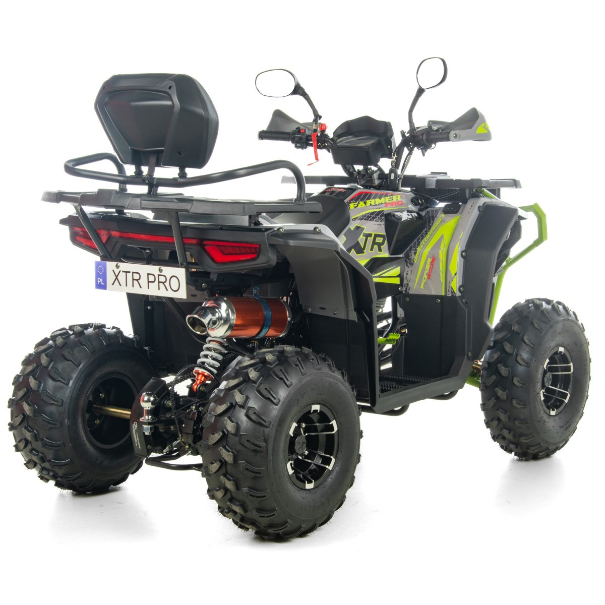 ATV XTR Pro Farmer 019 X1, 150cc, roti 8", 3+1 viteze, jante din aluminiu, gri-lime [2]