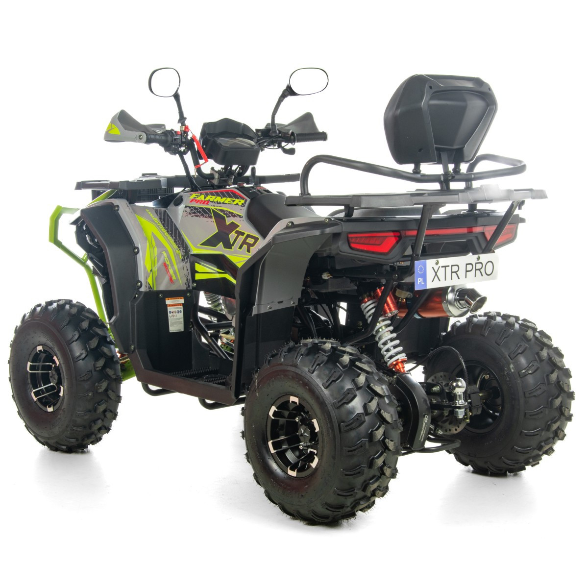 ATV XTR Pro Farmer 019 X1, 150cc, roti 8", 3+1 viteze, jante din aluminiu, gri-lime [1]