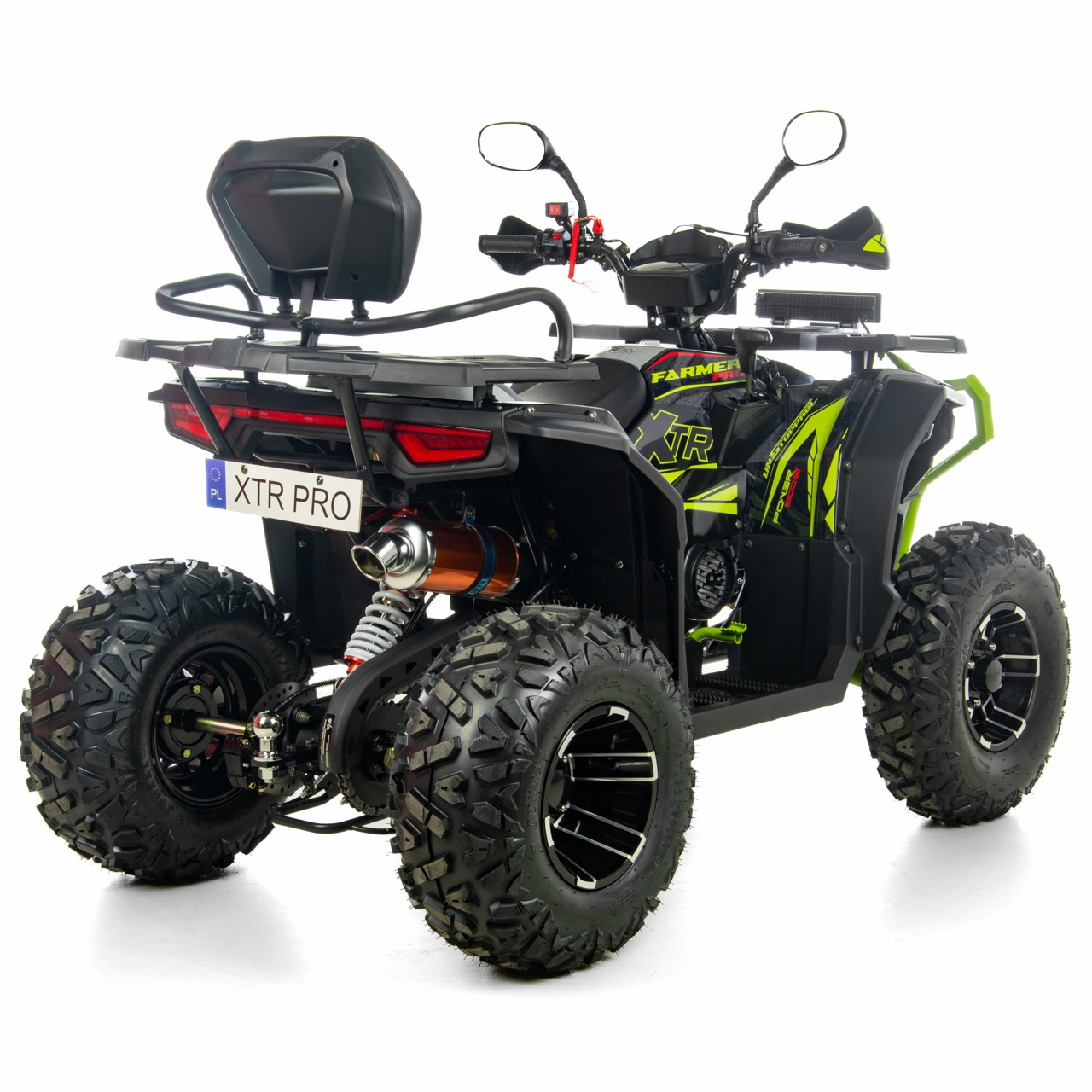 ATV XTR Pro Farmer X1 019, roti 10 inch, 200cc, 1+1 viteze, jante de aluminu, culoare negru/verde [20]