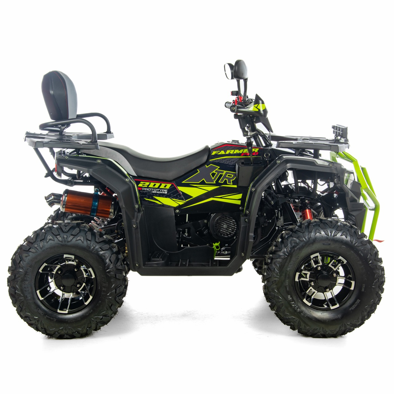 ATV XTR Pro Farmer X1 019, roti 10 inch, 200cc, 1+1 viteze, jante de aluminu, culoare negru/verde [23]