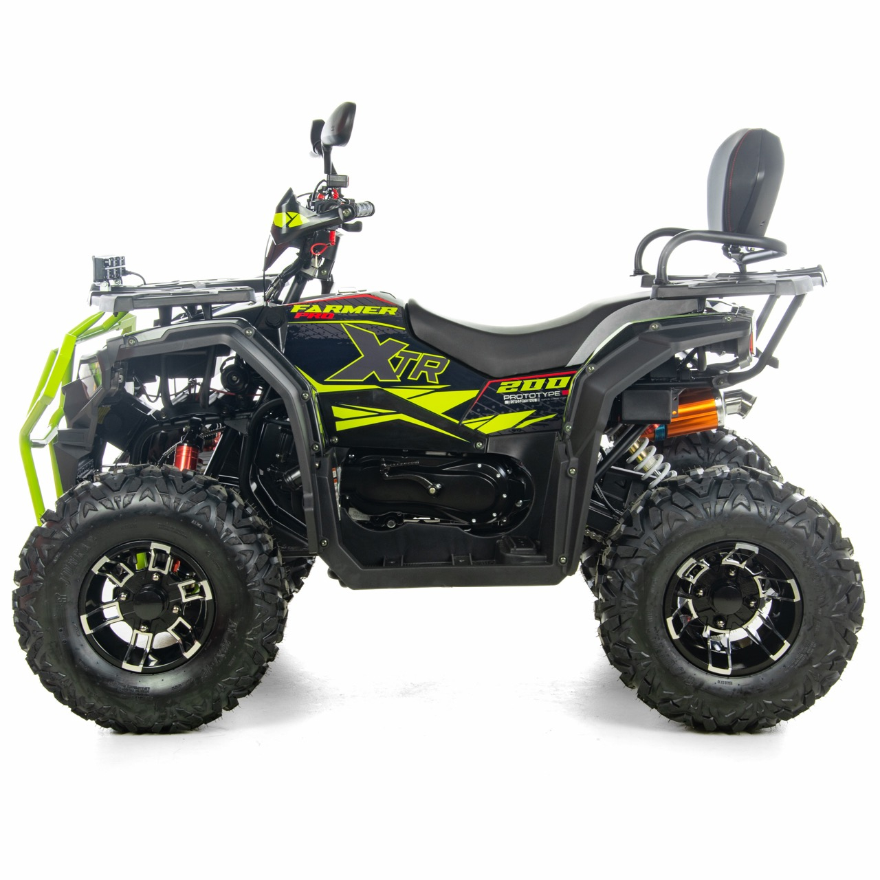 ATV XTR Pro Farmer X1 019, roti 10 inch, 200cc, 1+1 viteze, jante de aluminu, culoare negru/verde [21]