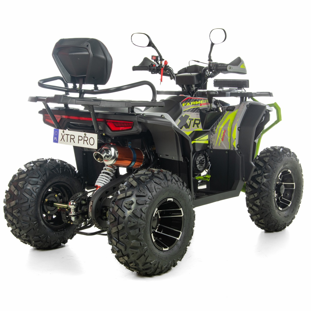 ATV XTR Pro Farmer X1 019, roti 10 inch, 200cc, 1+1 viteze, jante de aluminu, culoare gri/verde [1]