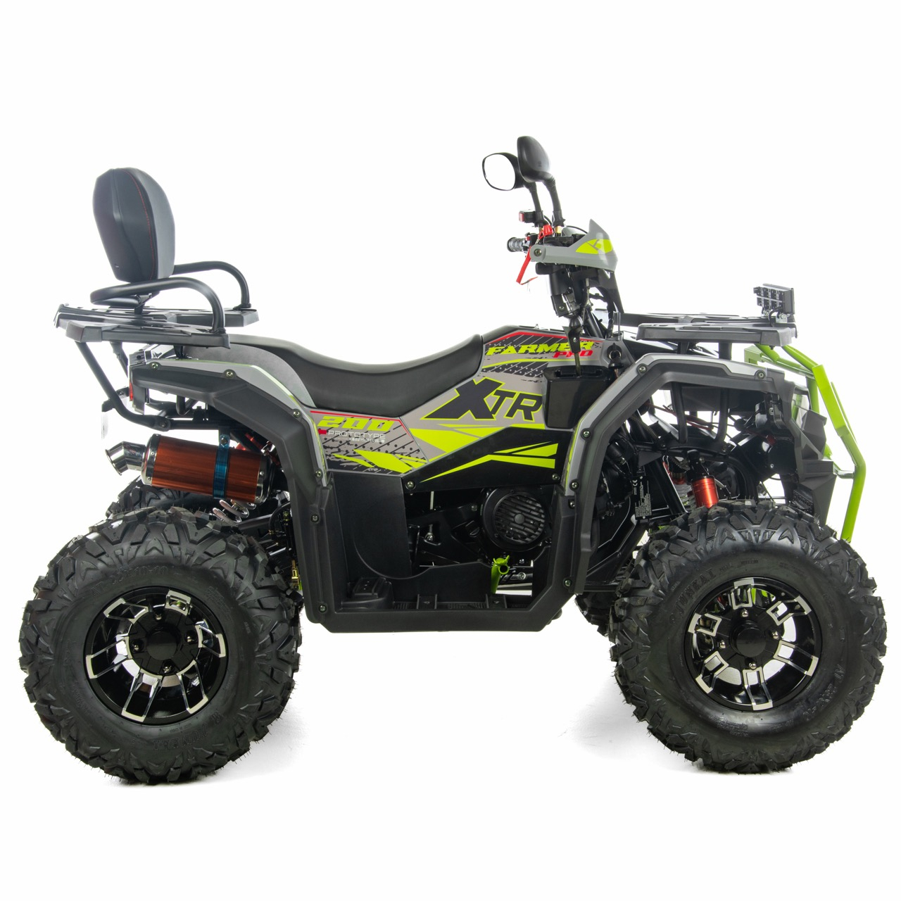 ATV XTR Pro Farmer X1 019, roti 10 inch, 200cc, 1+1 viteze, jante de aluminu, culoare gri/verde [5]