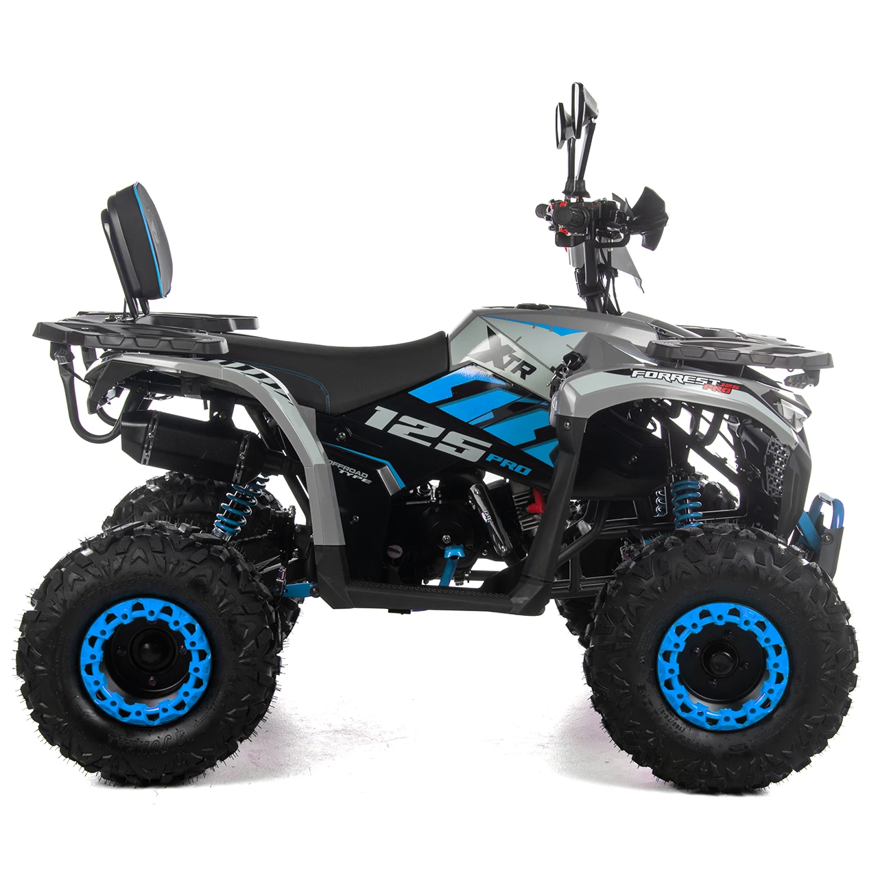 ATV XTR Pro Forest 125cc, 8 inch, Semi-Automat 3+1, Pornire Electrica, Gri-Albastru [1]