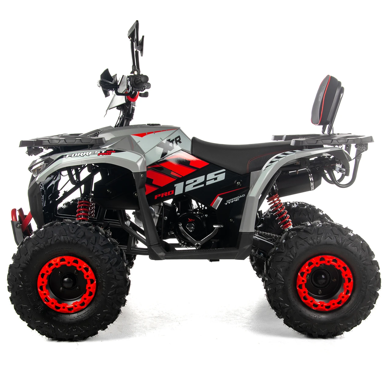 ATV XTR Pro Forest 125cc, 8 inch, Semi-Automat 3+1, Pornire Electrica, Gri-Rosu [2]