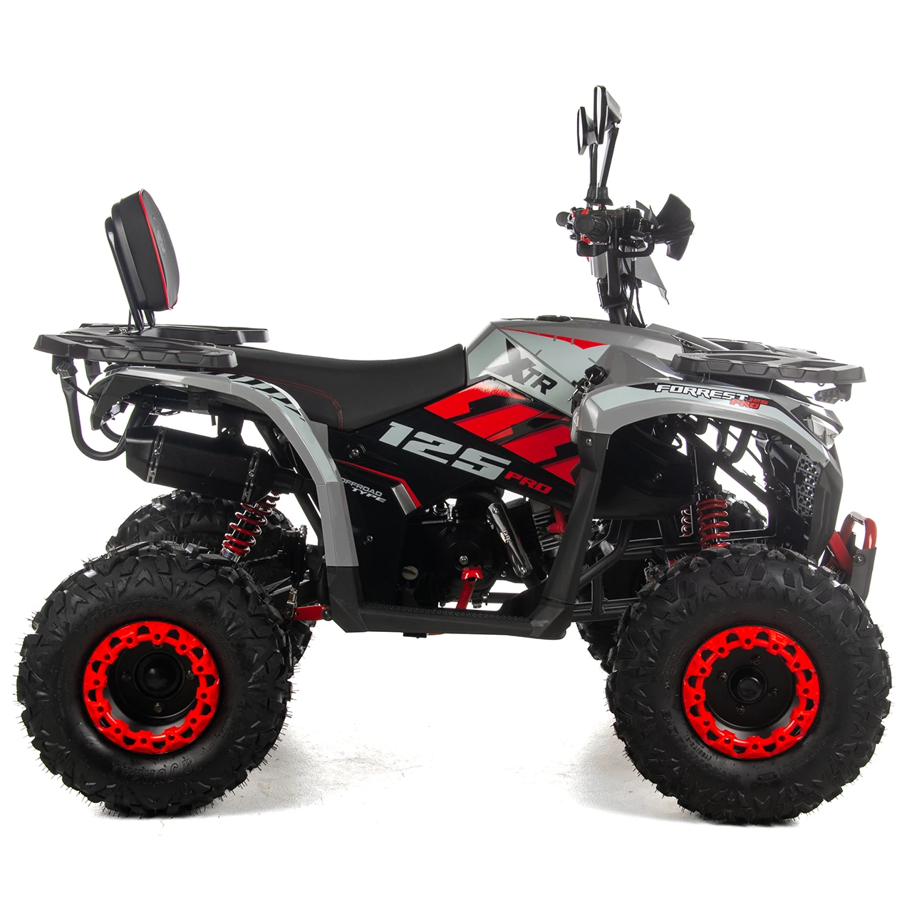 ATV XTR Pro Forest 125cc, 8 inch, Semi-Automat 3+1, Pornire Electrica, Gri-Rosu [3]
