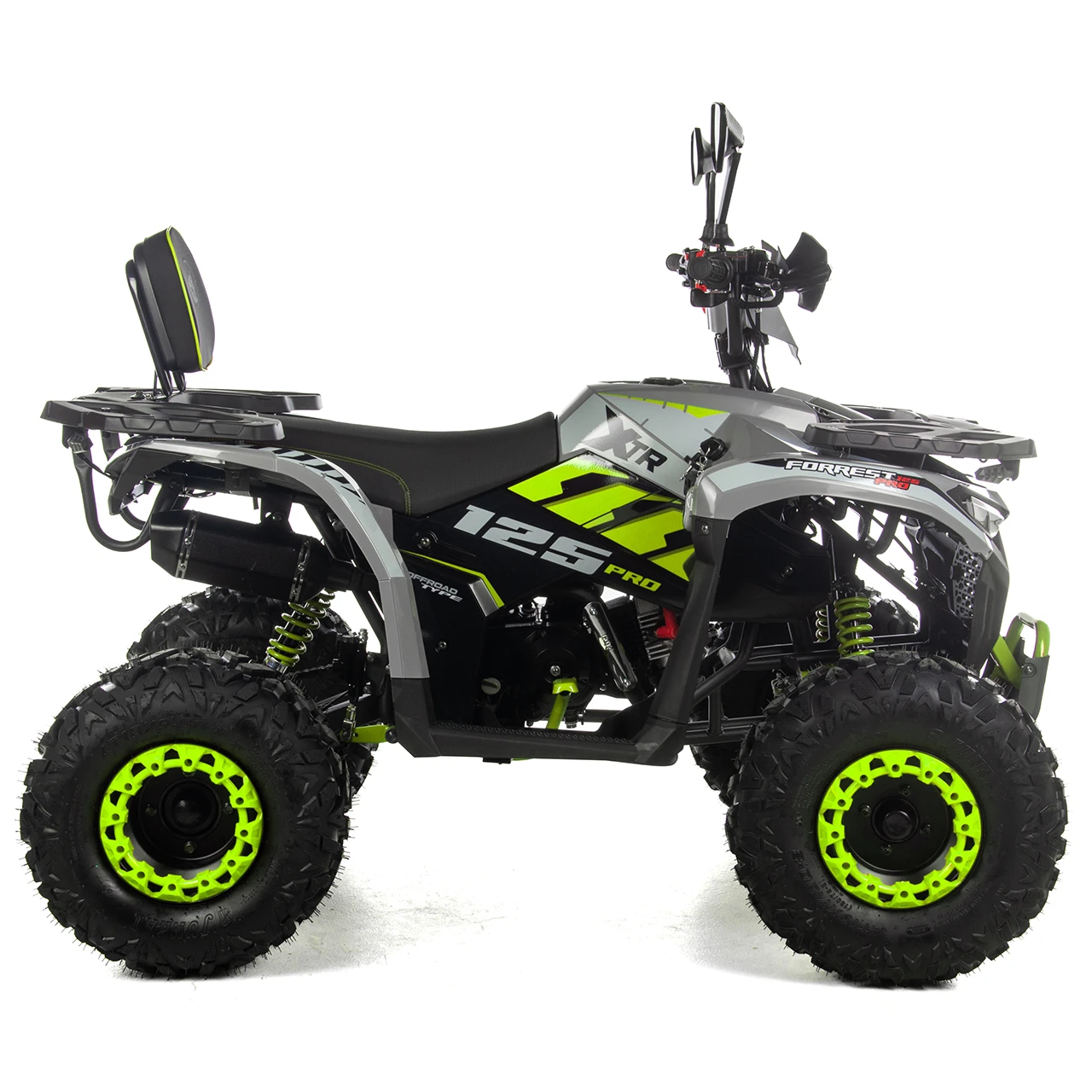 ATV XTR Pro Forest 125cc, 8 inch, Semi-Automat 3+1, Pornire Electrica, Gri-Lime [2]