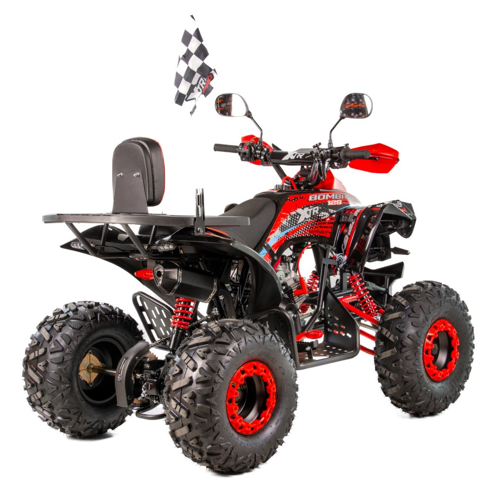 ATV XTR Varia Pro Bombardier 008/8, roti 8 inch, 125 cc, 1+1 viteze, culoare negru/rosu [2]