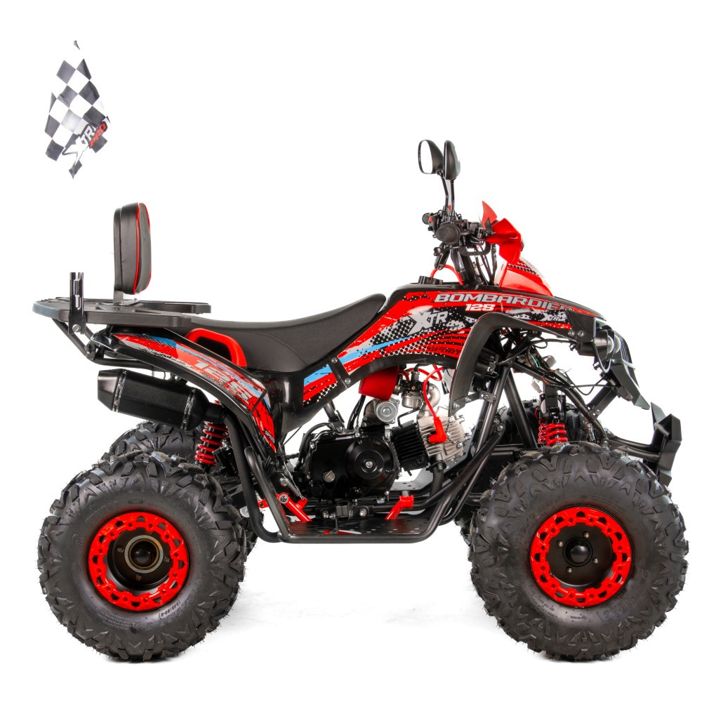 ATV XTR Varia Pro Bombardier 008/8, roti 8 inch, 125 cc, 1+1 viteze, culoare negru/rosu [1]