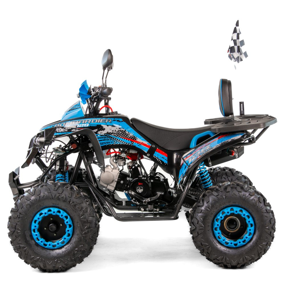 ATV XTR Varia Pro Bombardier 008/8, roti 8 inch, 125 cc, 1+1 viteze, culoare negru/albastru [2]