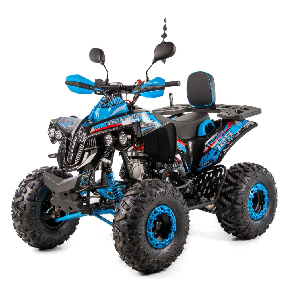 ATV XTR Varia Pro Bombardier 008/8, roti 8 inch, 125 cc, 1+1 viteze, culoare negru/albastru [1]