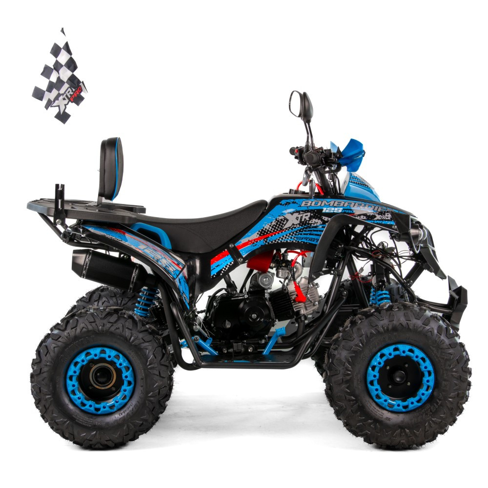 ATV XTR Varia Pro Bombardier 008/8, roti 8 inch, 125 cc, 1+1 viteze, culoare negru/albastru [3]