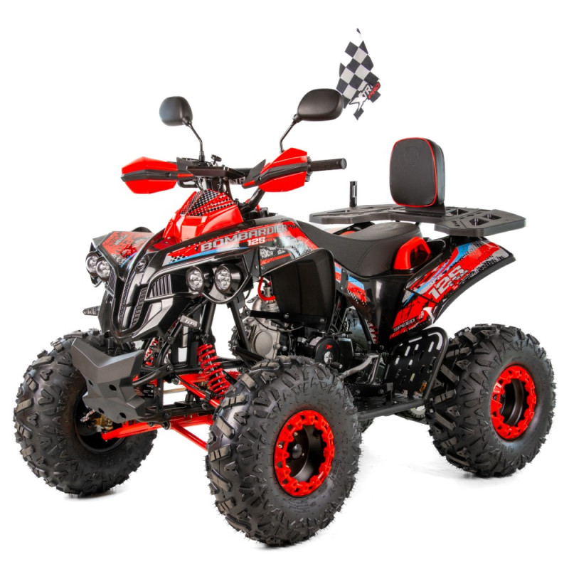 ATV XTR Varia Pro Bombardier 008/8, roti 8 inch, 125 cc, 3+1 viteze, culoare negru/rosu [5]