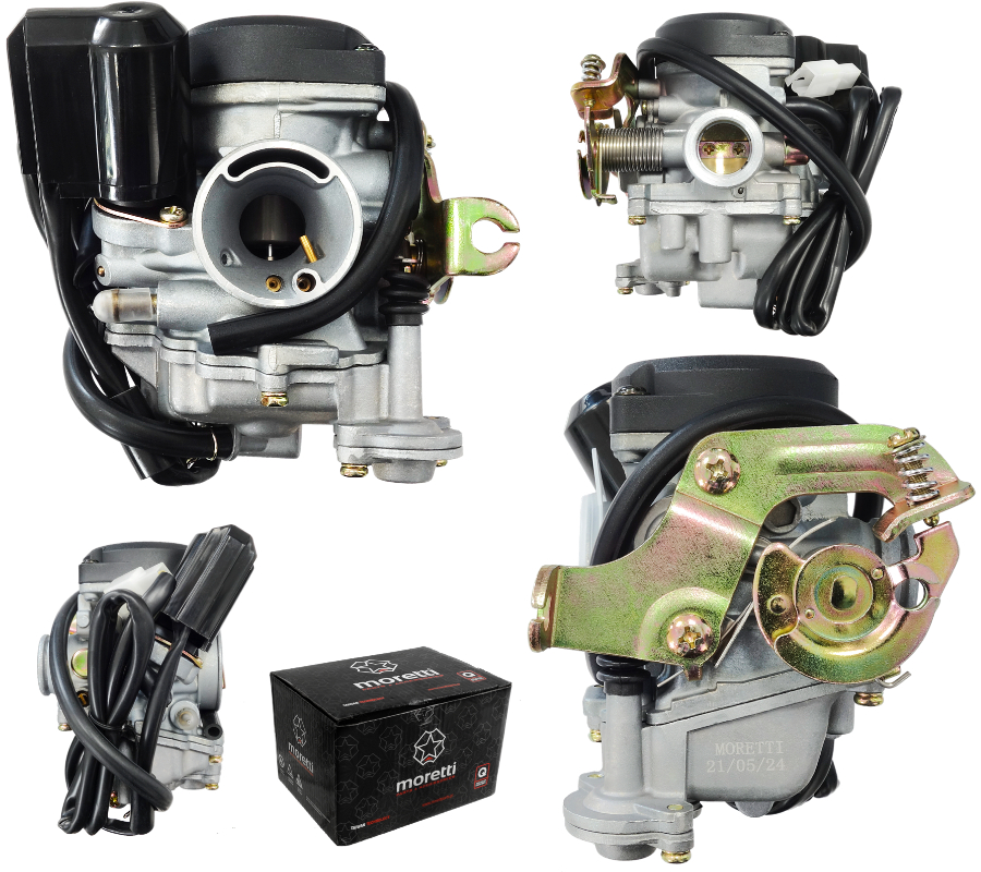 Carburetor Moretti GY6, 50cc 4T, t.18 mm, soc automat, capac de plastic [4]