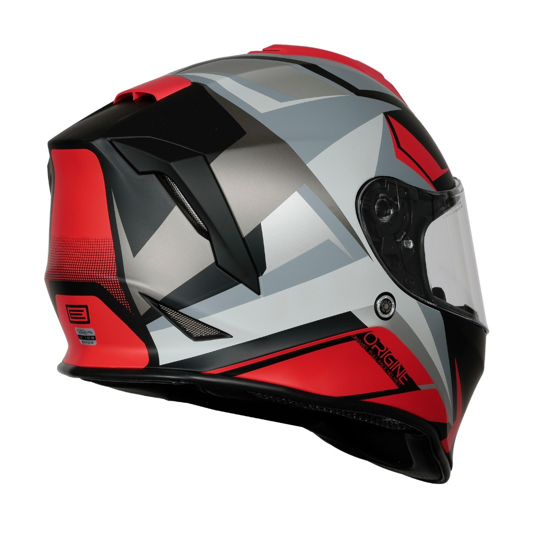 Casca moto integrala, Origine Dinamo Faster, culoare negru/rosu mat, marime XL [1]