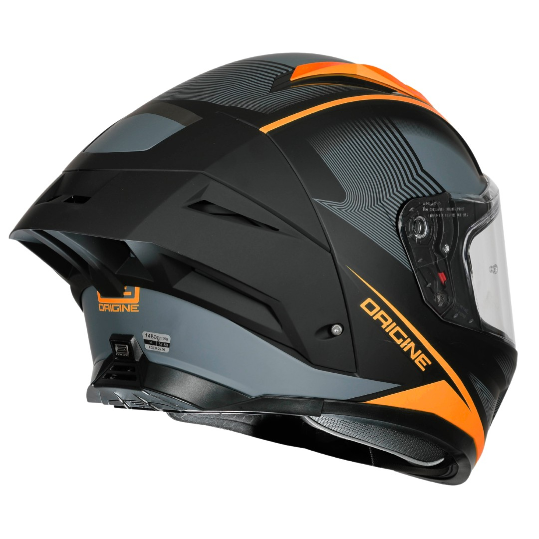 Casca moto integrala, Origine Pista Elementary, culoare portocaliu/negru mat, marime XS [3]